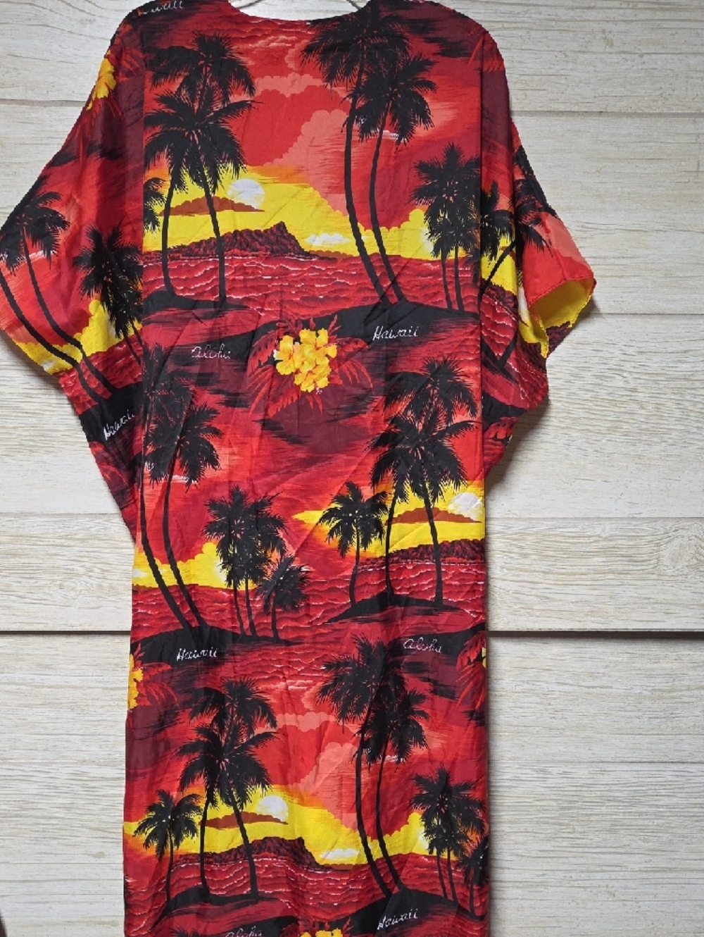Tropical Red Hawaiian Maxi Dress by Paradise Tropics - Picture 5 of 5